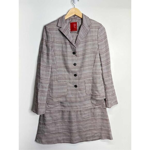 Boule de neige women’s Linen Blend‎ Two Piece Blazer and Dress set size XL - Picture 2 of 11